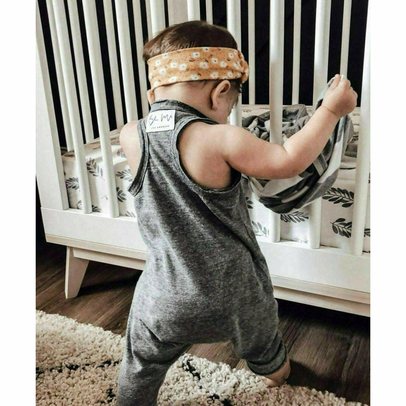 Baby Romper Heather Grey Rompers Be Mi Los Angeles