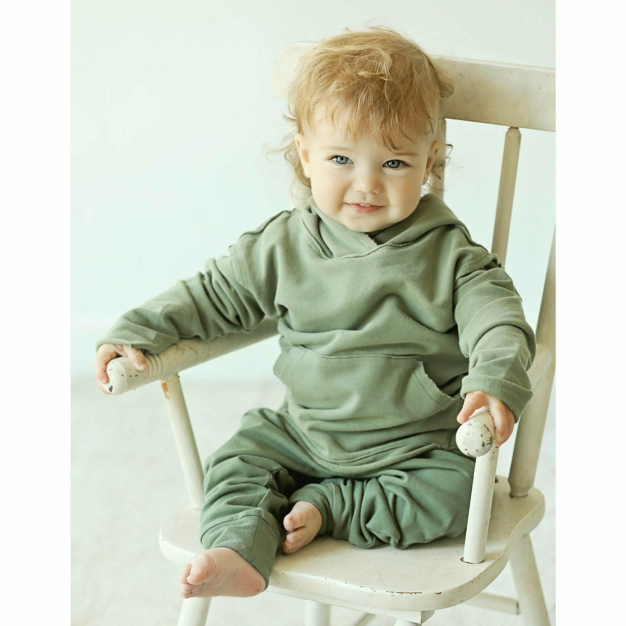 Organic Baby Benji Hoodie Olive Sweatshirts Be Mi Los Angeles