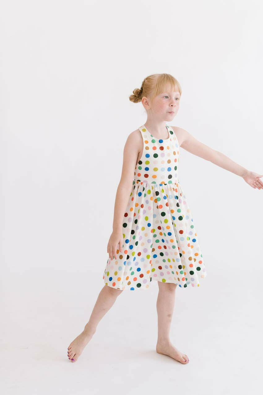 Sofia Dress in Bold Dots Ollie Jay