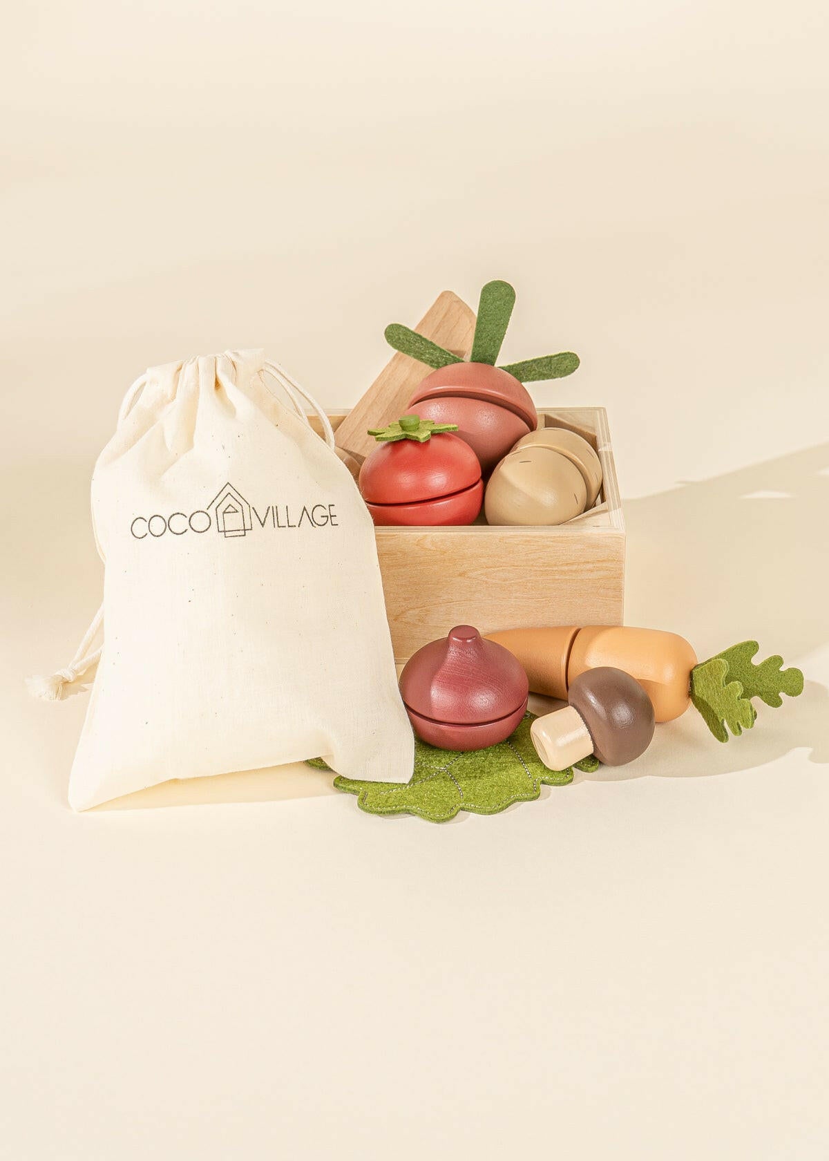 Wooden Vegetables Playset Play Food Coco Village