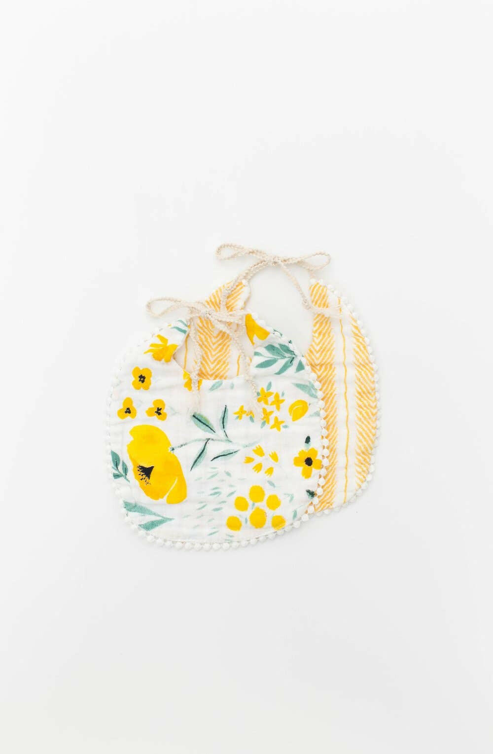 Buttercup Blossom and Mustard Herringbone Bib Pack Baby Essentials Clementine Kids