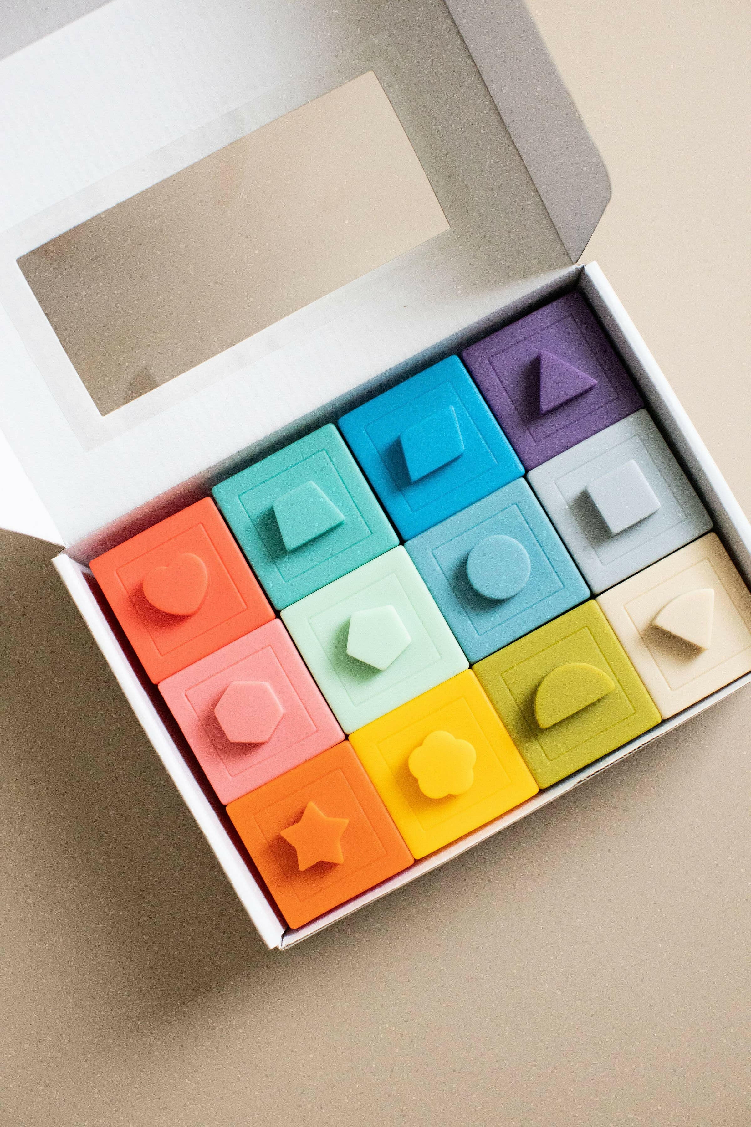 Silicone Teethers Building Blocks Baby Essentials Three Hearts