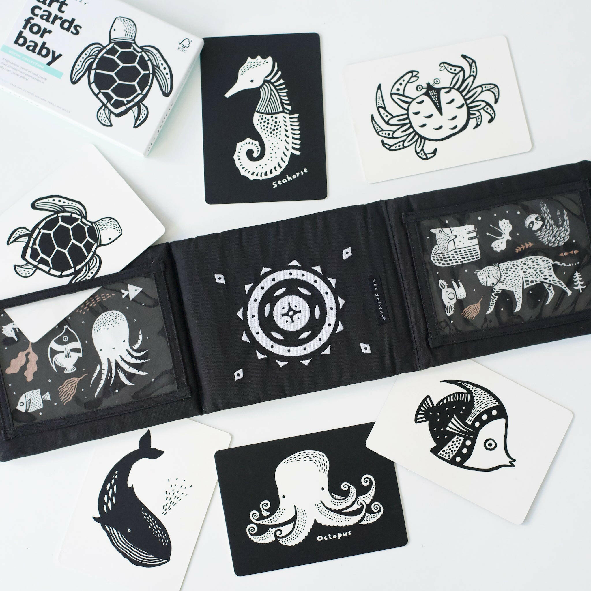 Tummy Time Art Bundle Gift Sets Wee Gallery Ocean