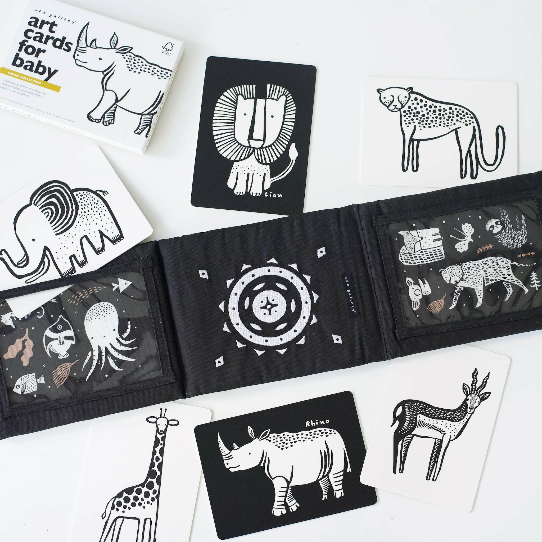 Tummy Time Art Bundle Gift Sets Wee Gallery Safari