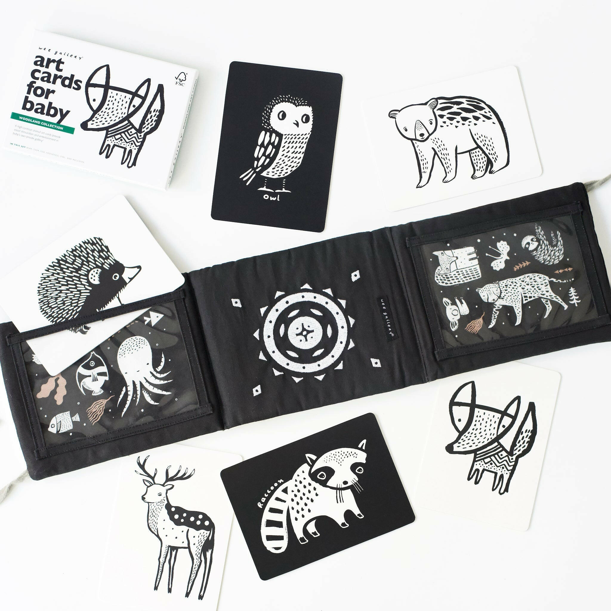 Tummy Time Art Bundle Gift Sets Wee Gallery Woodland