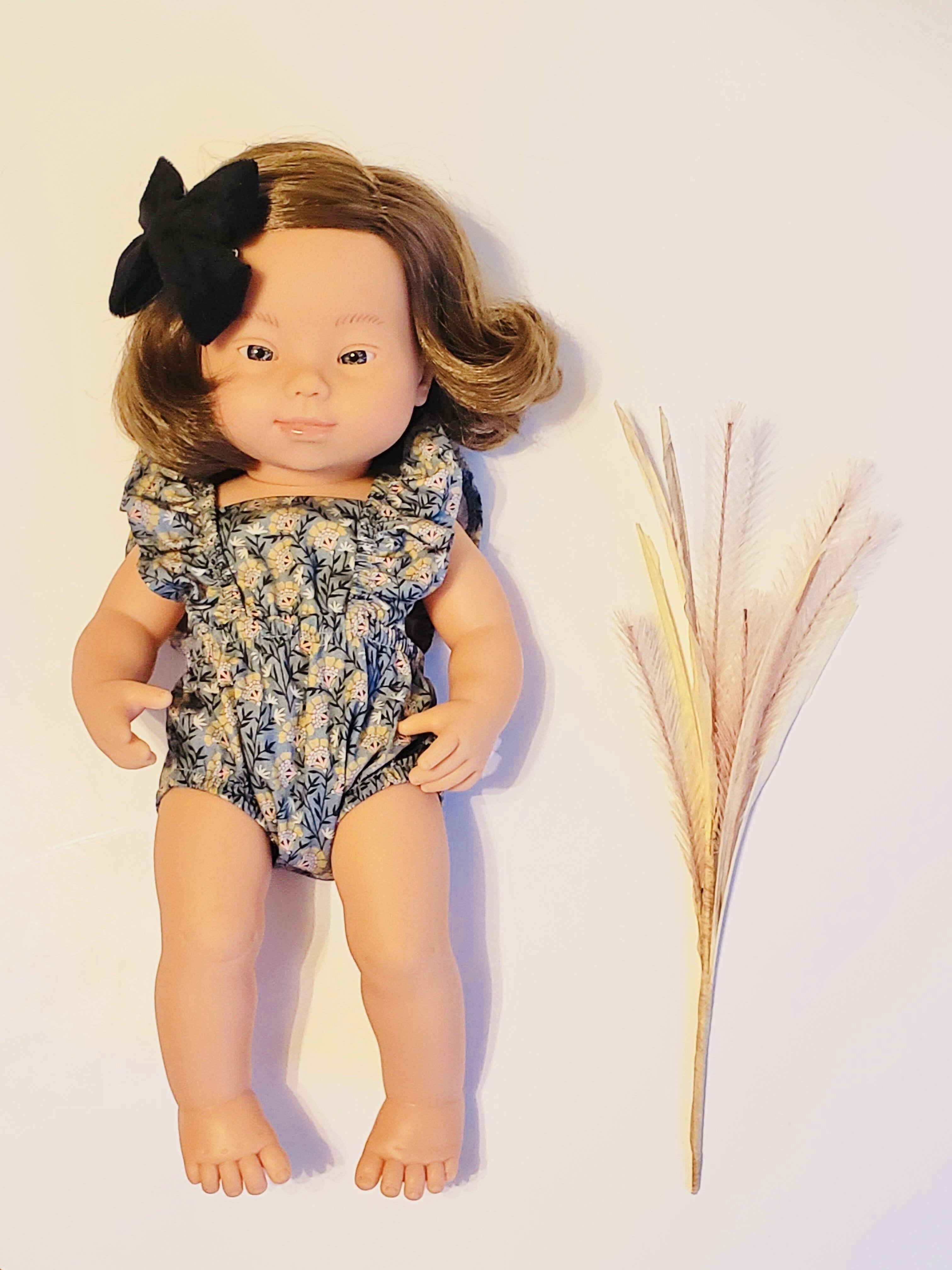 Baby Doll Girl with Down Syndrome - Brunette Dolls Miniland