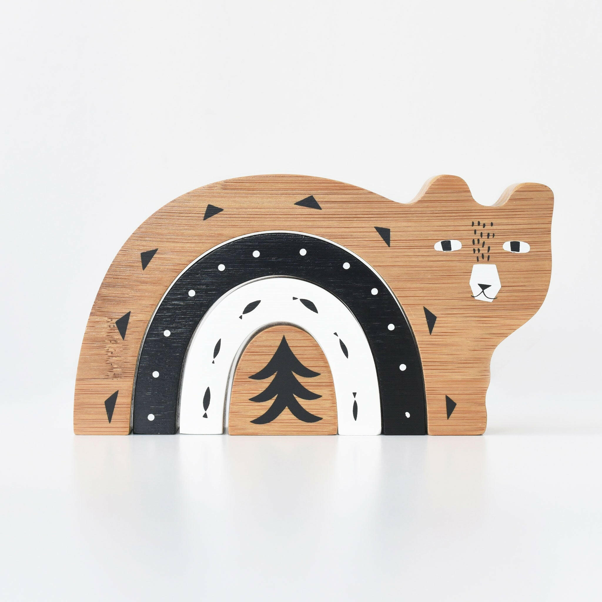 Bamboo Nesting Bear Wooden Toys Wee Gallery