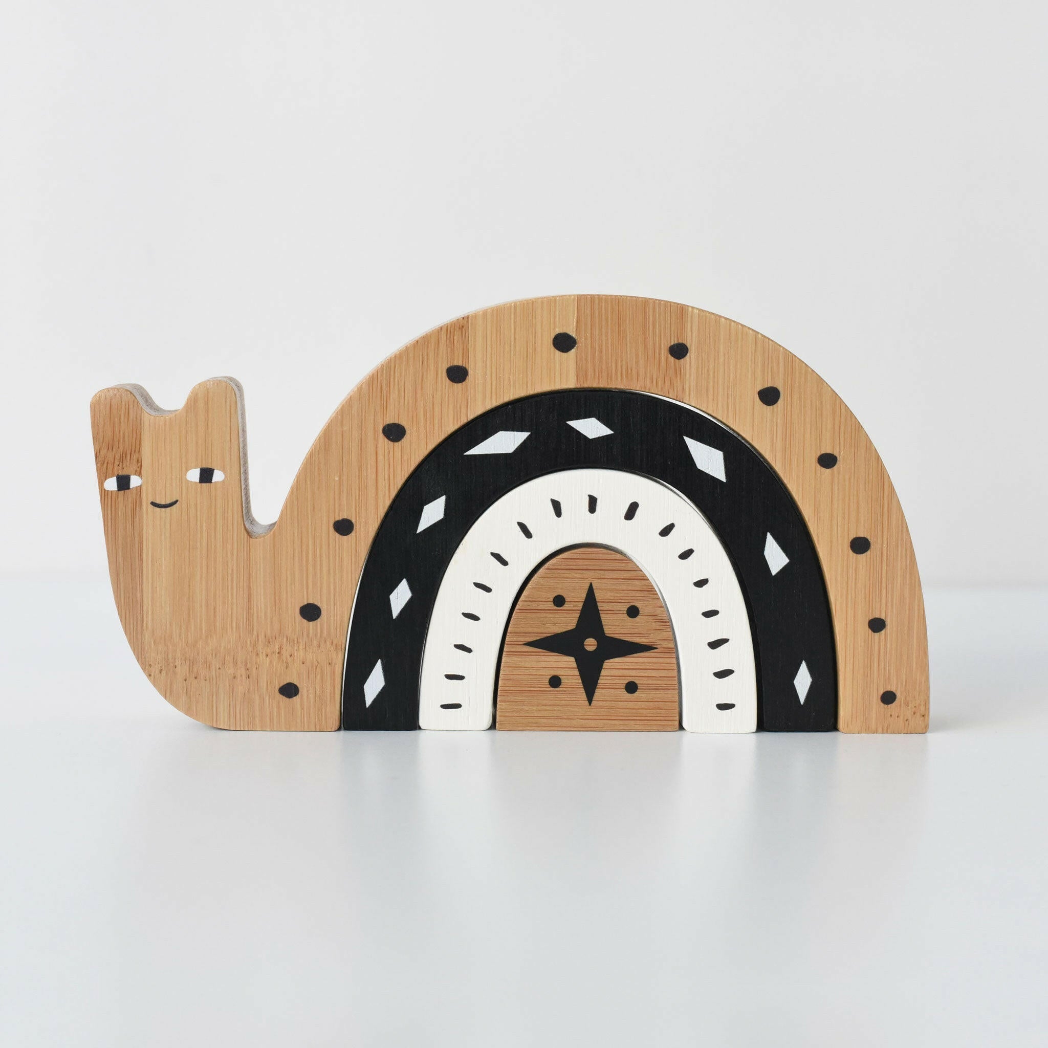 Bamboo Nesting Snail Wooden Toys Wee Gallery