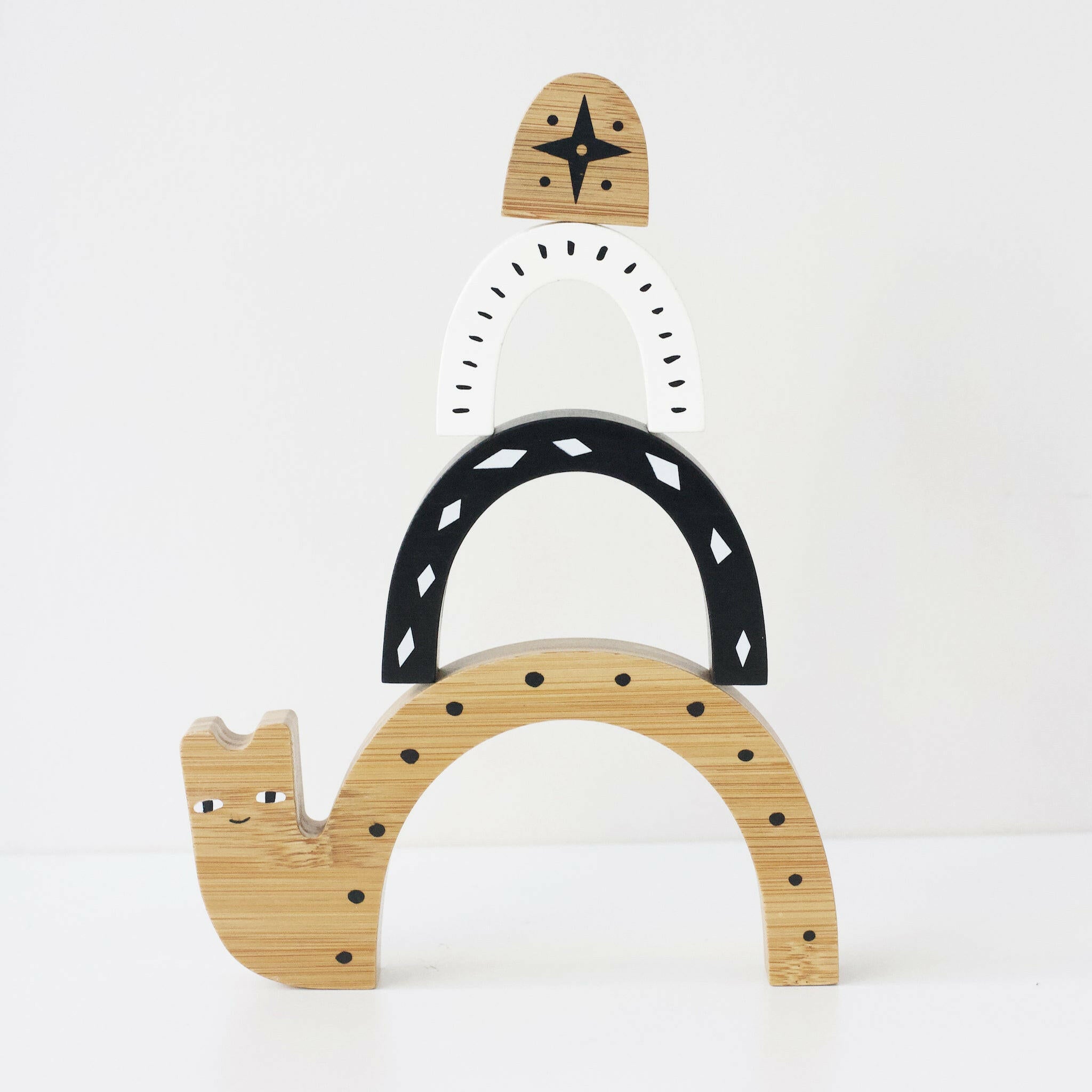 Bamboo Nesting Snail Wooden Toys Wee Gallery
