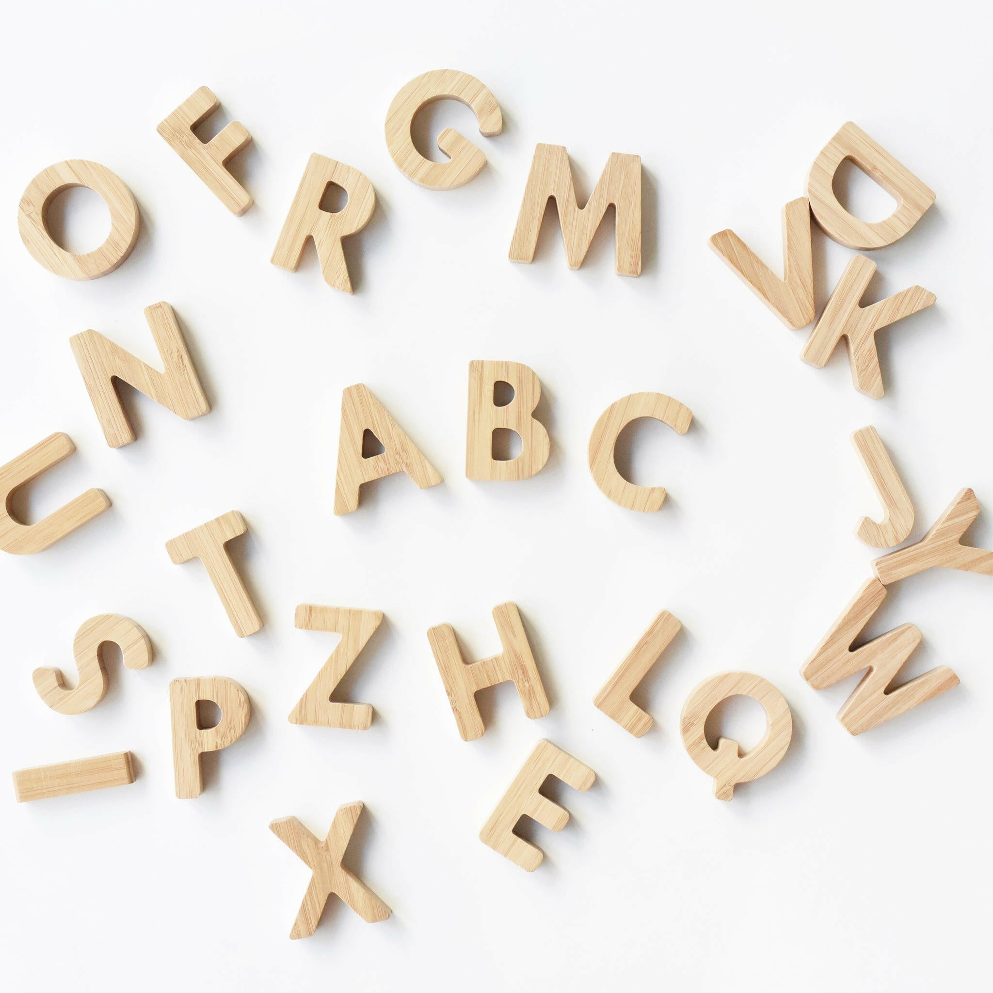 Bamboo Alphabet Wood + Bamboo Toys Wee Gallery