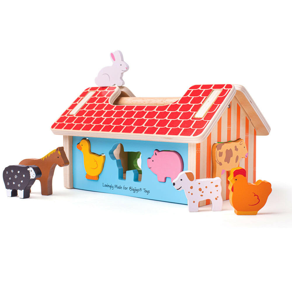 Bigjigs Toys BJTBB108 Farm House Sorter Bigjigs Toys BJTBB108 Farm House Sorter