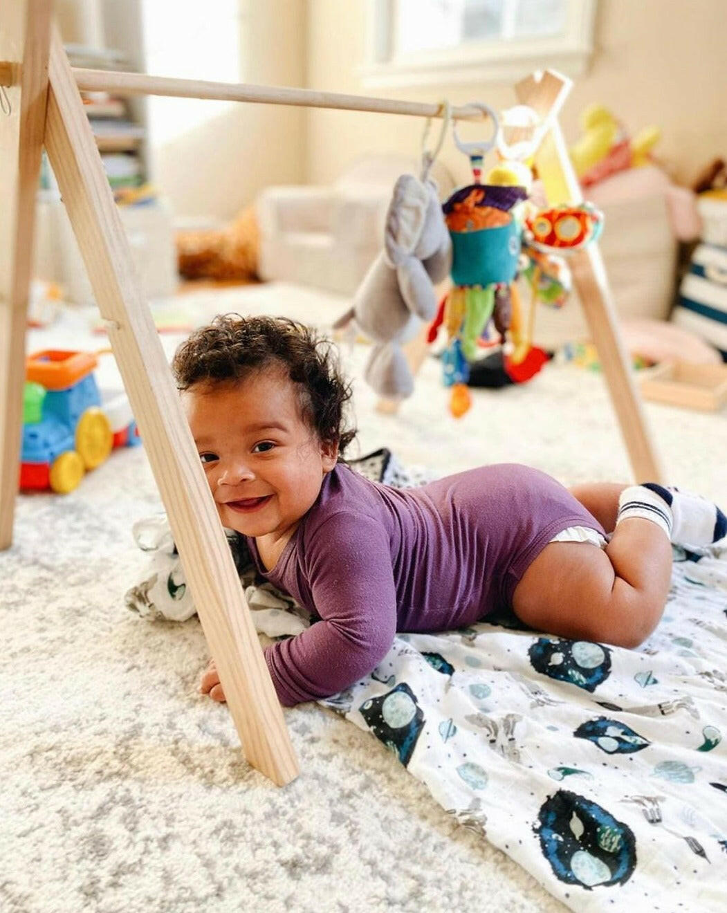 Space Muslin Single Swaddle Blanket Baby Essentials Bebe Au Lait