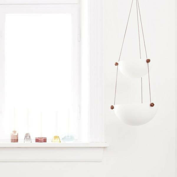 Nordic Glass Candleholder - Square - Amber OYOY