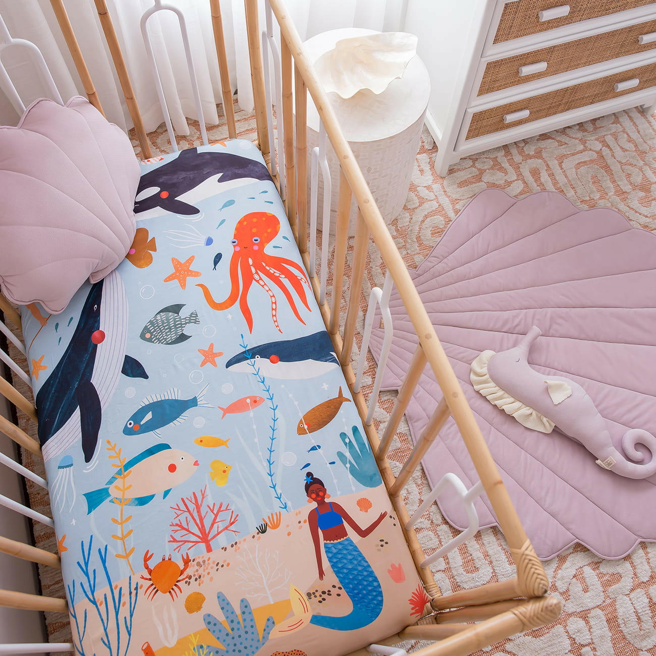 Beyond The Reef Standard Size Crib Sheet Crib sheets Rookie Humans