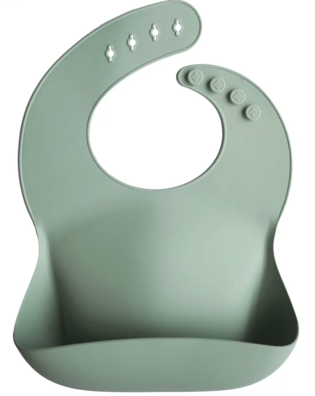 Silicone Baby Bib -Cambridge Blue feeding Mushie Cambridge Blue