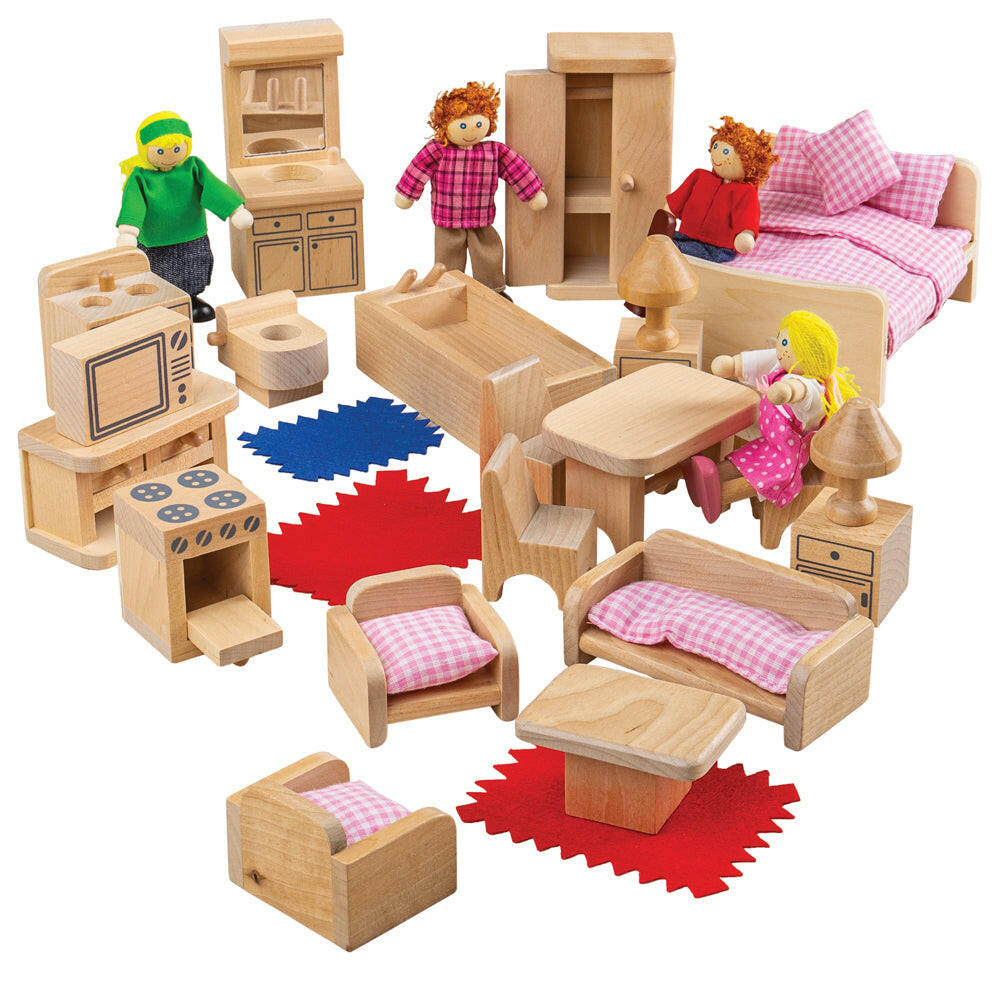Doll Family and Furniture by Bigjigs Toys US Bigjigs Toys US