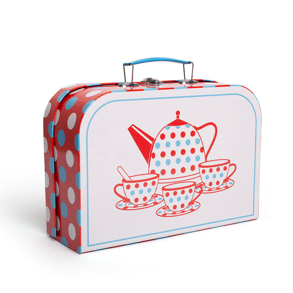Spotted Tea Set in a Case by Bigjigs Toys US  Bigjigs Toys US