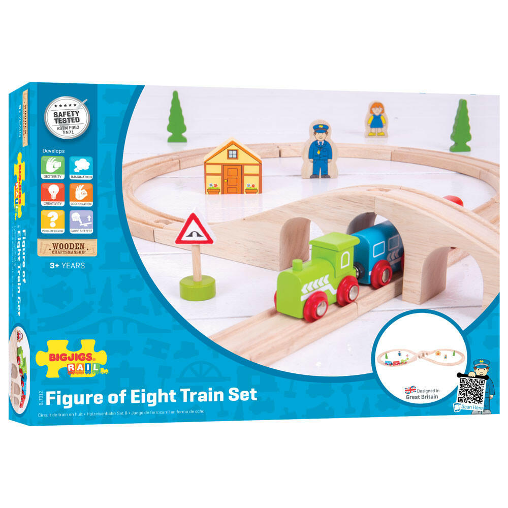 Figure of Eight Train Set by Bigjigs Toys US  Bigjigs Toys US