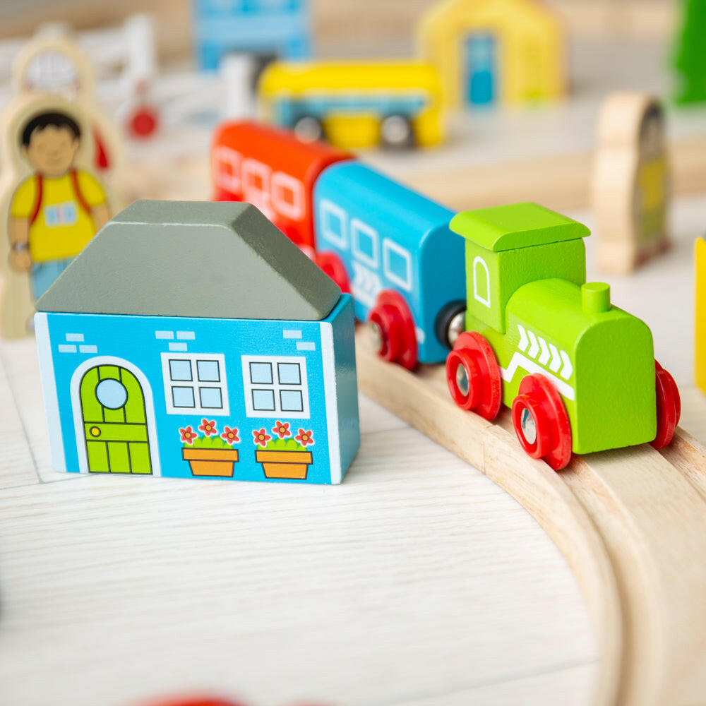 Town and Country Train Set by Bigjigs Toys US Bigjigs Toys US