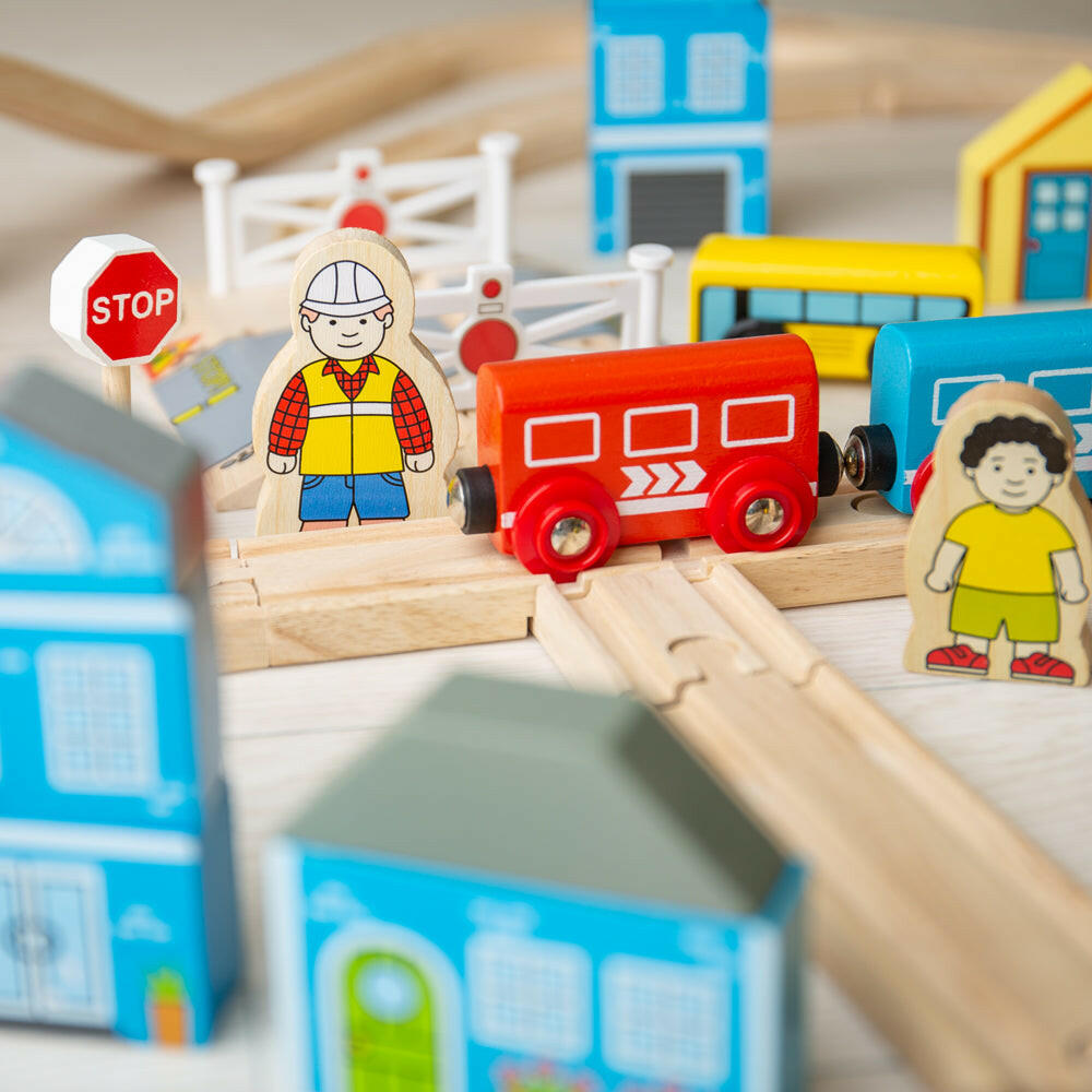 Town and Country Train Set by Bigjigs Toys US Bigjigs Toys US