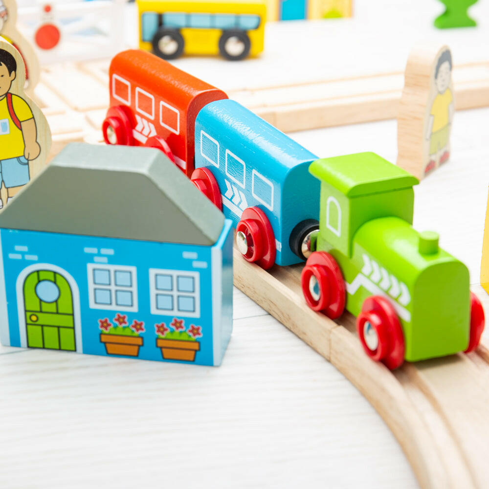 Town and Country Train Set by Bigjigs Toys US Bigjigs Toys US