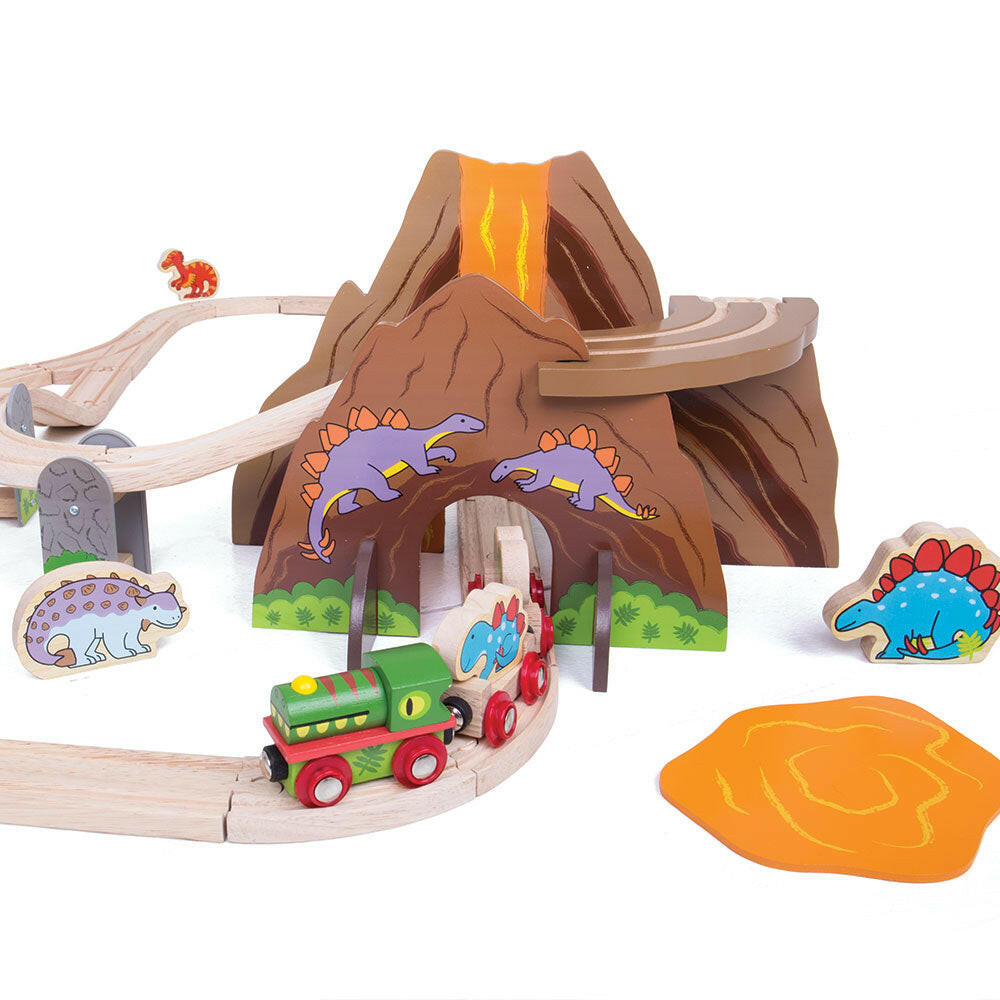 Dinosaur Railway Set by Bigjigs Toys US  Bigjigs Toys US