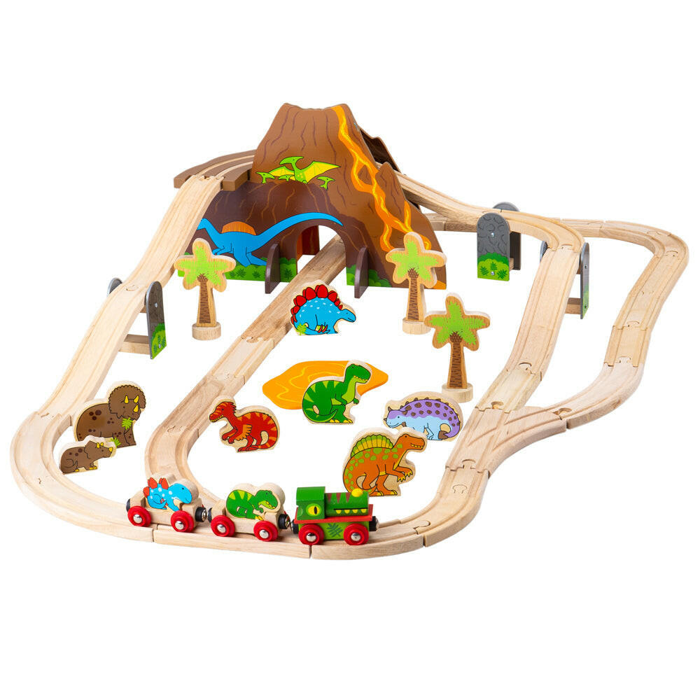 Dinosaur Railway Set by Bigjigs Toys US  Bigjigs Toys US