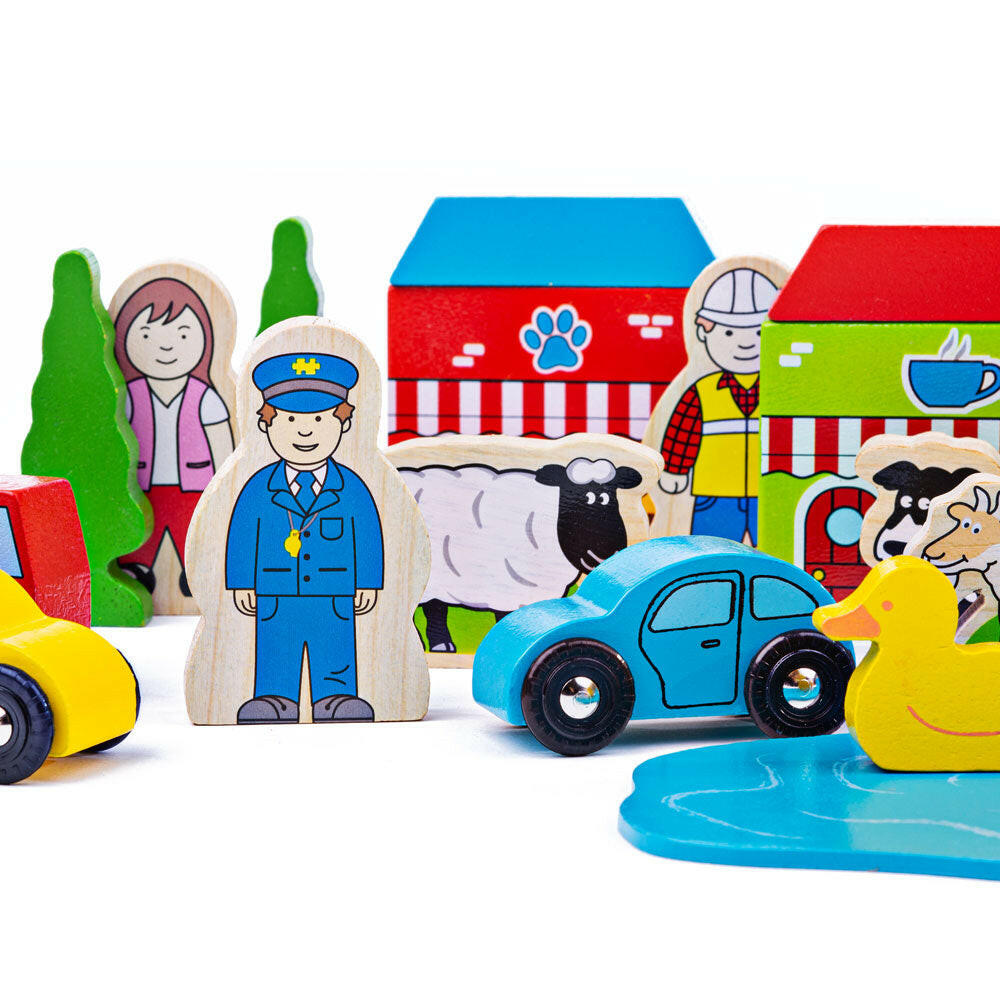 Trackside Accessory Set by Bigjigs Toys US  Bigjigs Toys US