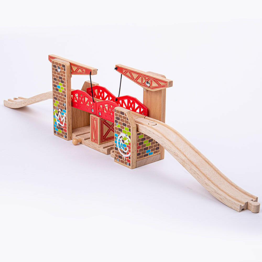Double Lifting Graffiti Bridge by Bigjigs Toys US  Bigjigs Toys US