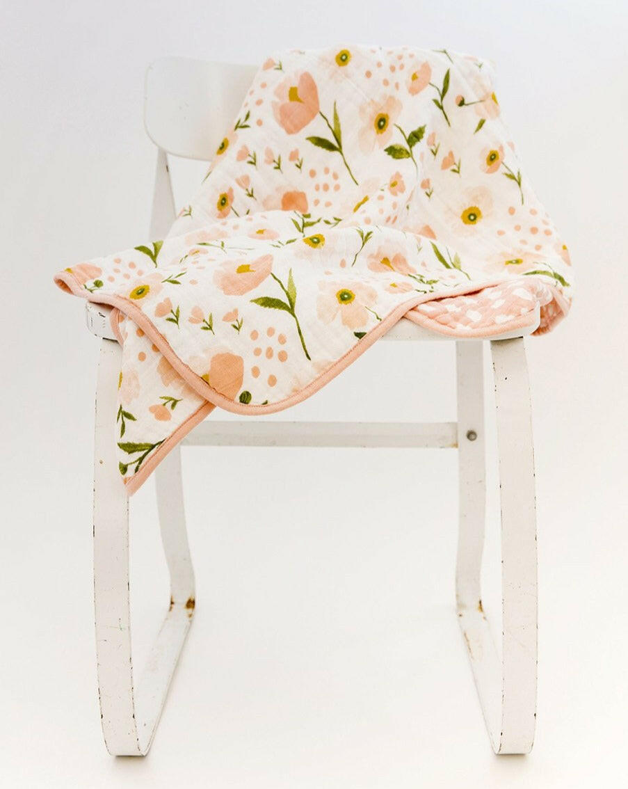 Blush Bloom Reversible Quilt Baby Essentials Clementine Kids