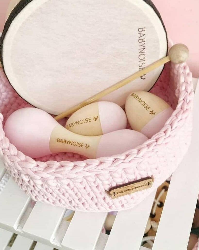 Duo Egg Musical Shakers Musical Toys Babynoise Blush