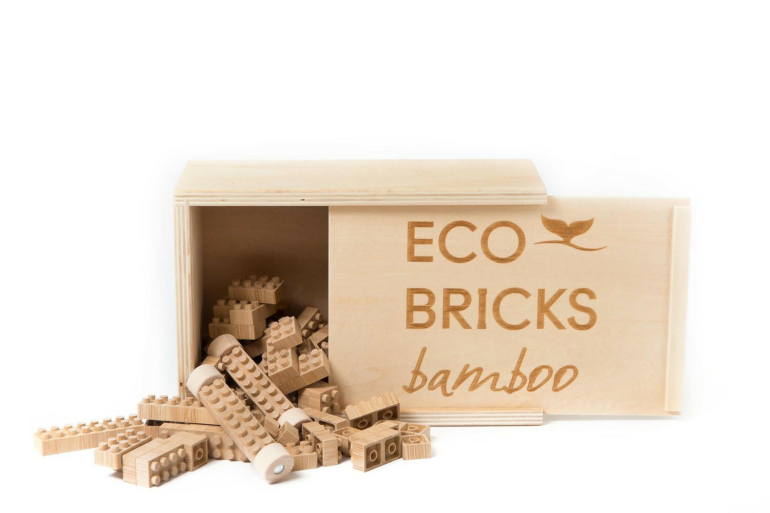 Eco-bricks Bamboo - 45 Piece Blocks Once Kids
