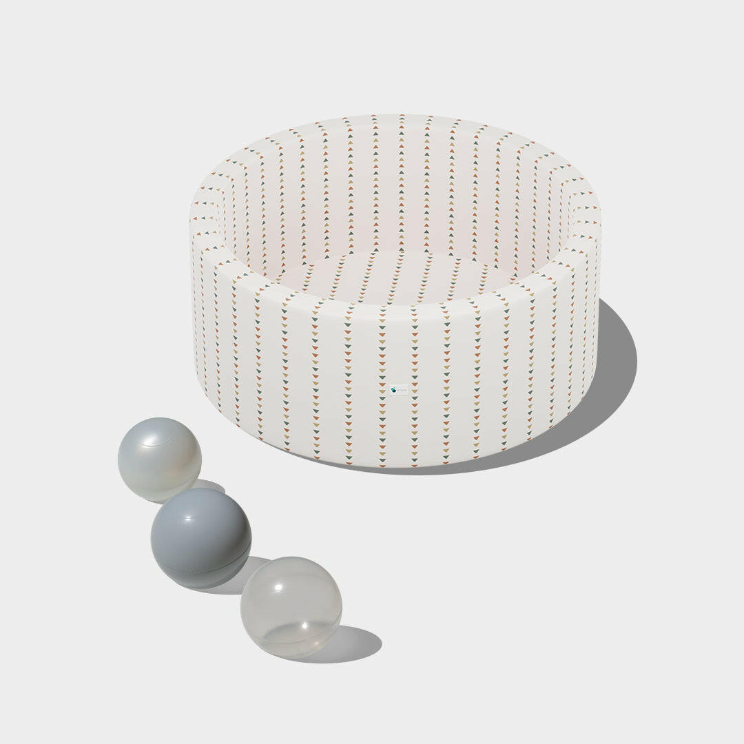 Boho Earth Tone Triangle on Ivory + 200 Pit Balls Ball Pit Bundles Little Big Playroom