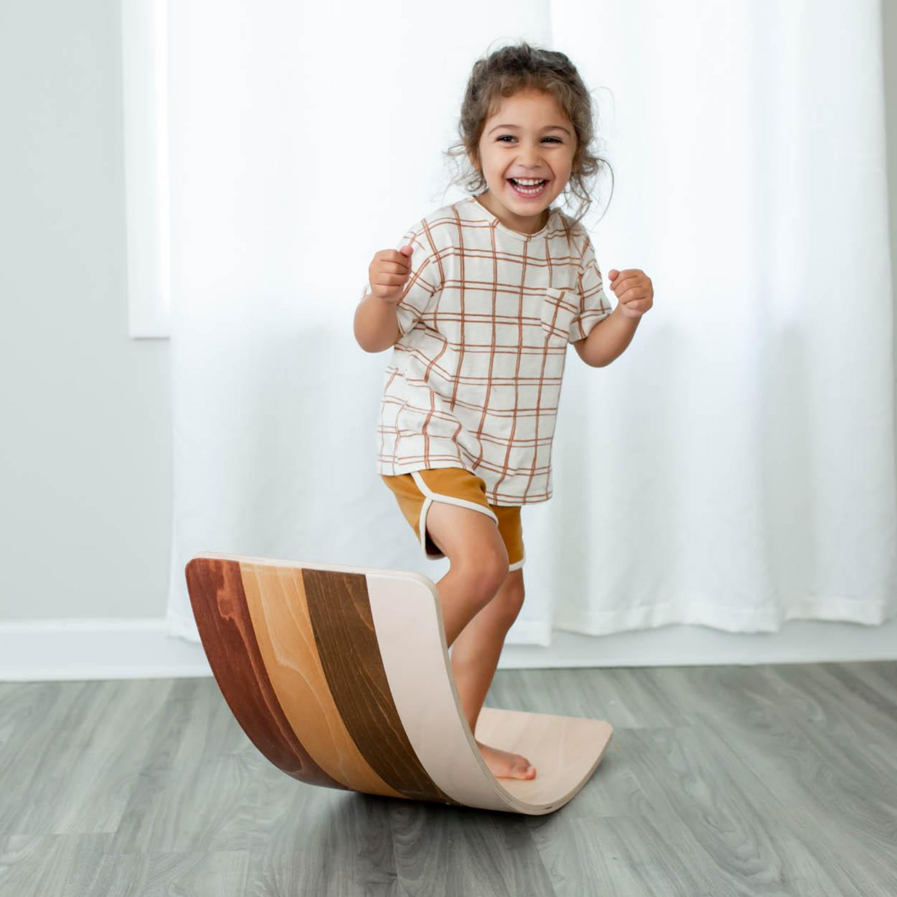 Bunny Hopkins Toddler Wooden Wobble Board Wooden Toys Bunny Hopkins