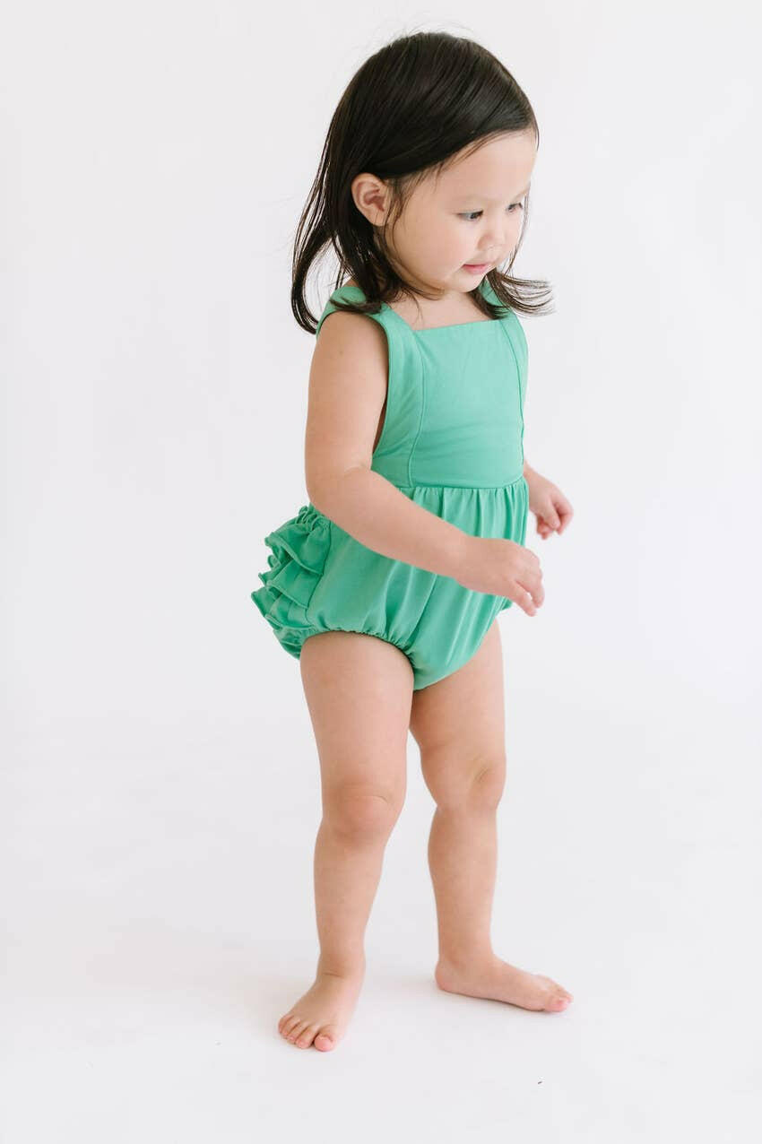 Isla Romper in Sea Green romper Ollie Jay