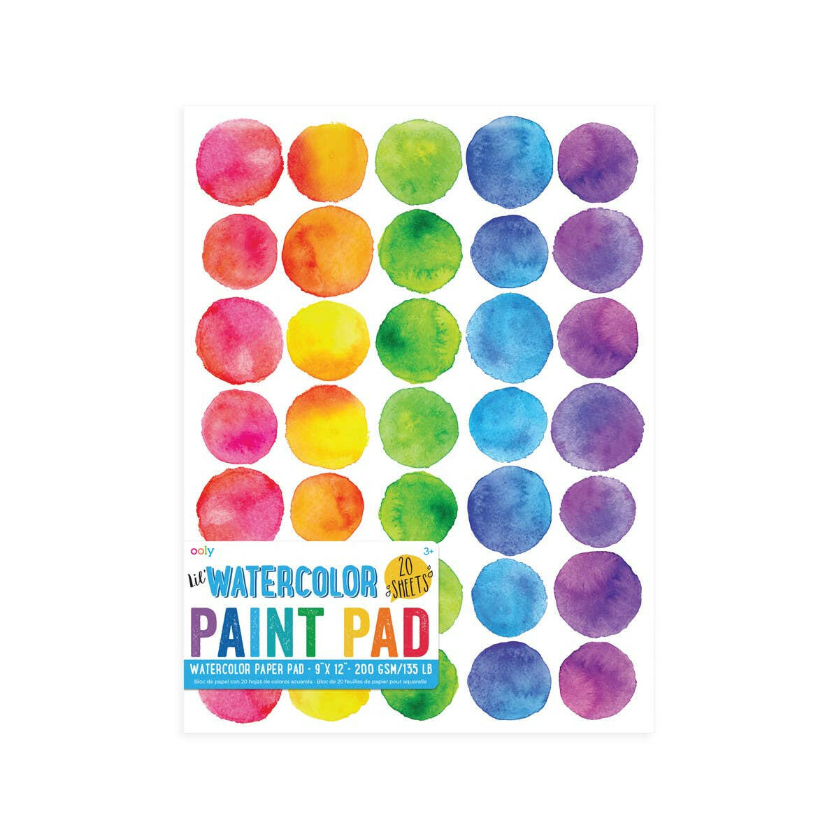 Lil' Watercolor Paint Pad - 1 PC Art Supplies OOLY - Art & School Supplies