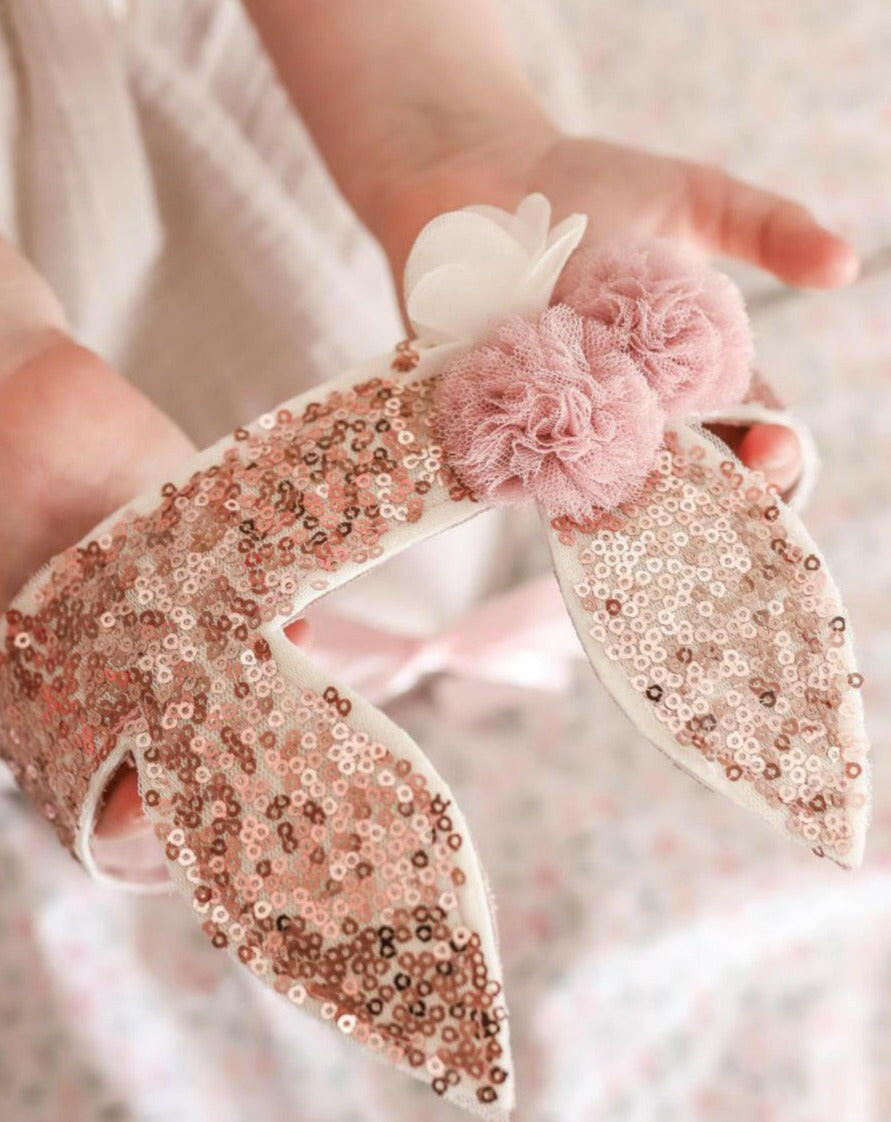 Sequin Bunny Crown - Rose Gold Kids Toys Alimrose