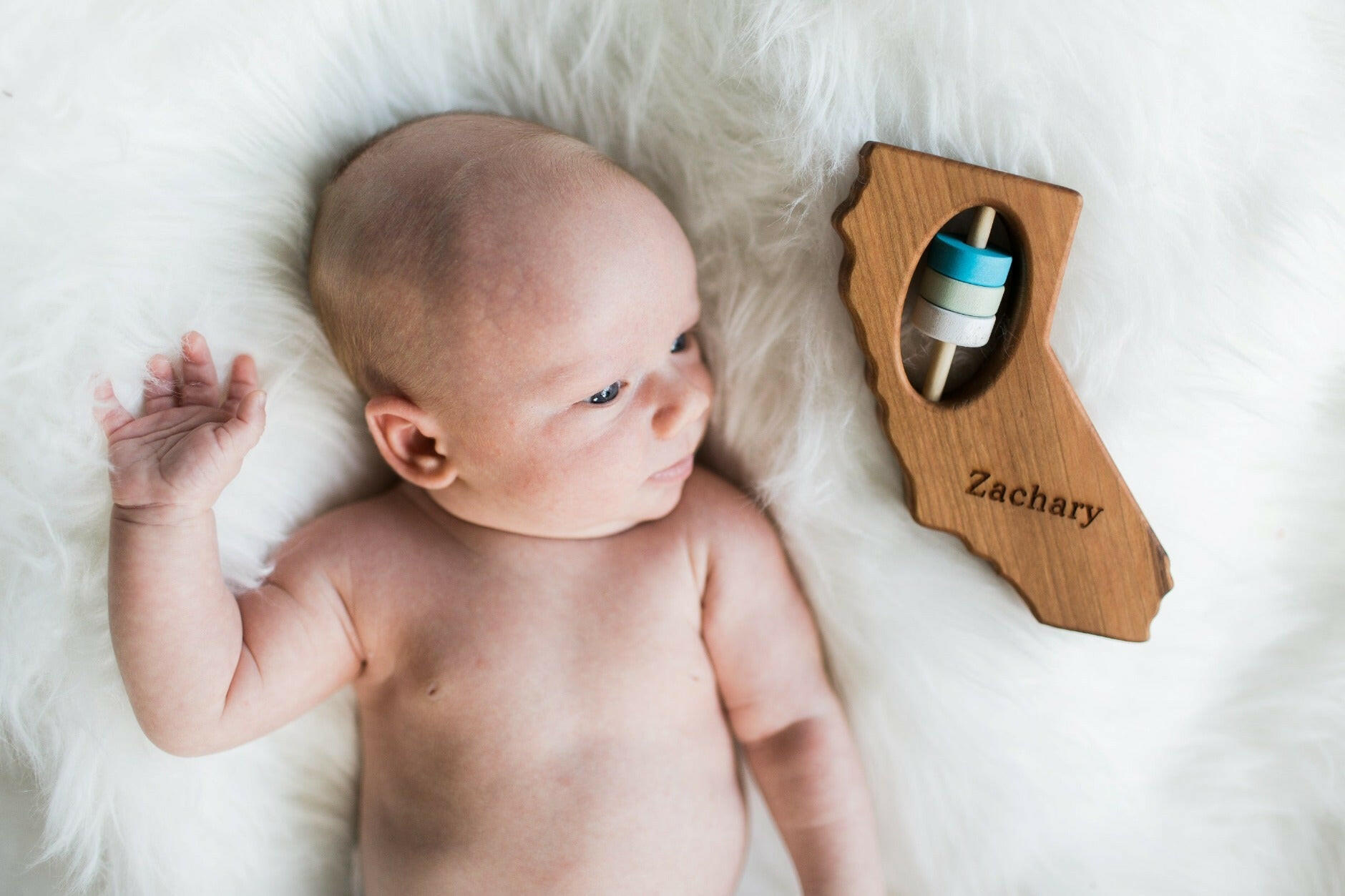 California State Wooden Baby Rattle™ State Rattle Bannor Toys