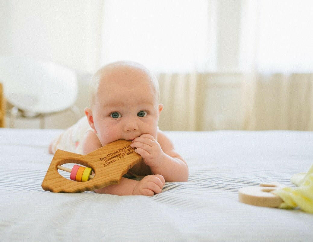 California State Wooden Baby Rattle™ State Rattle Bannor Toys