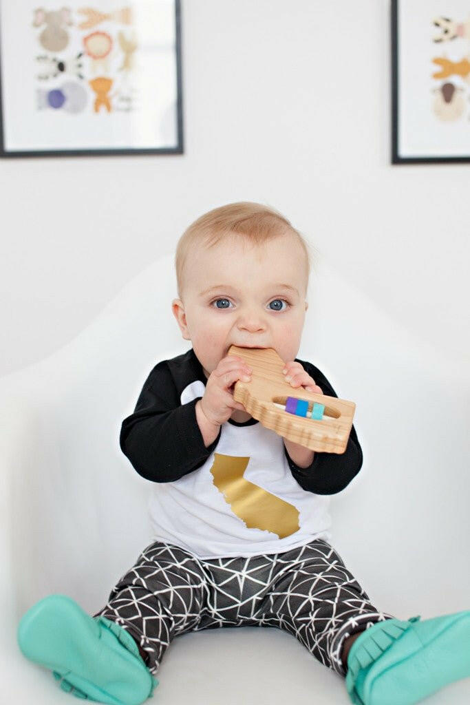 California State Wooden Baby Rattle™ State Rattle Bannor Toys