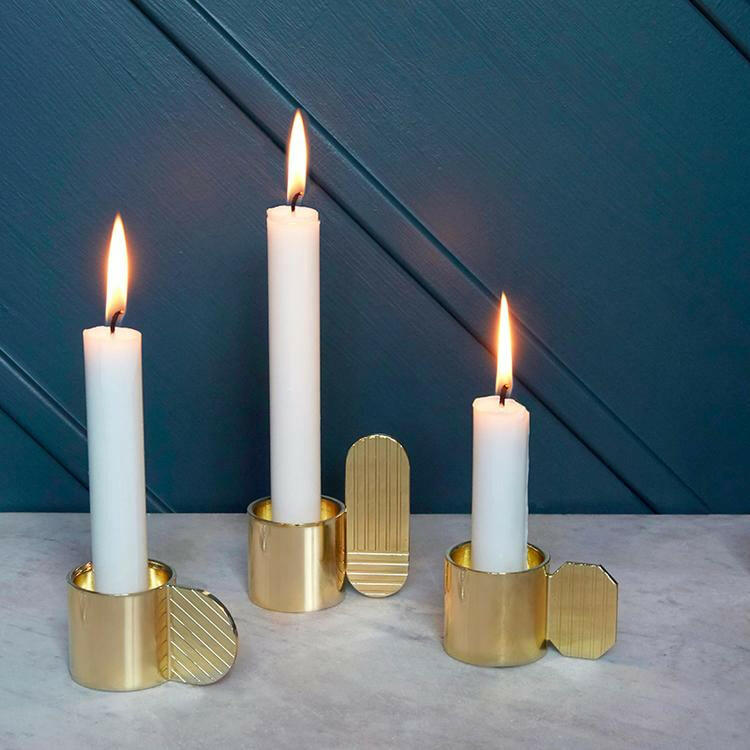 Art Candleholder - Hexagon - Brass OYOY