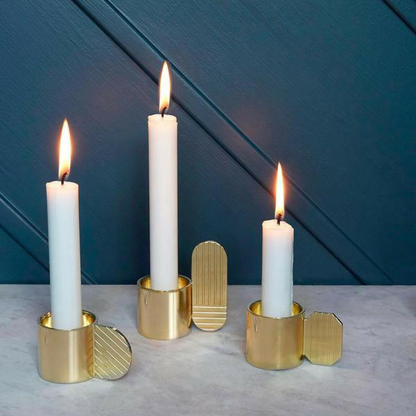 Art Candleholder - Oval - Brass OYOY