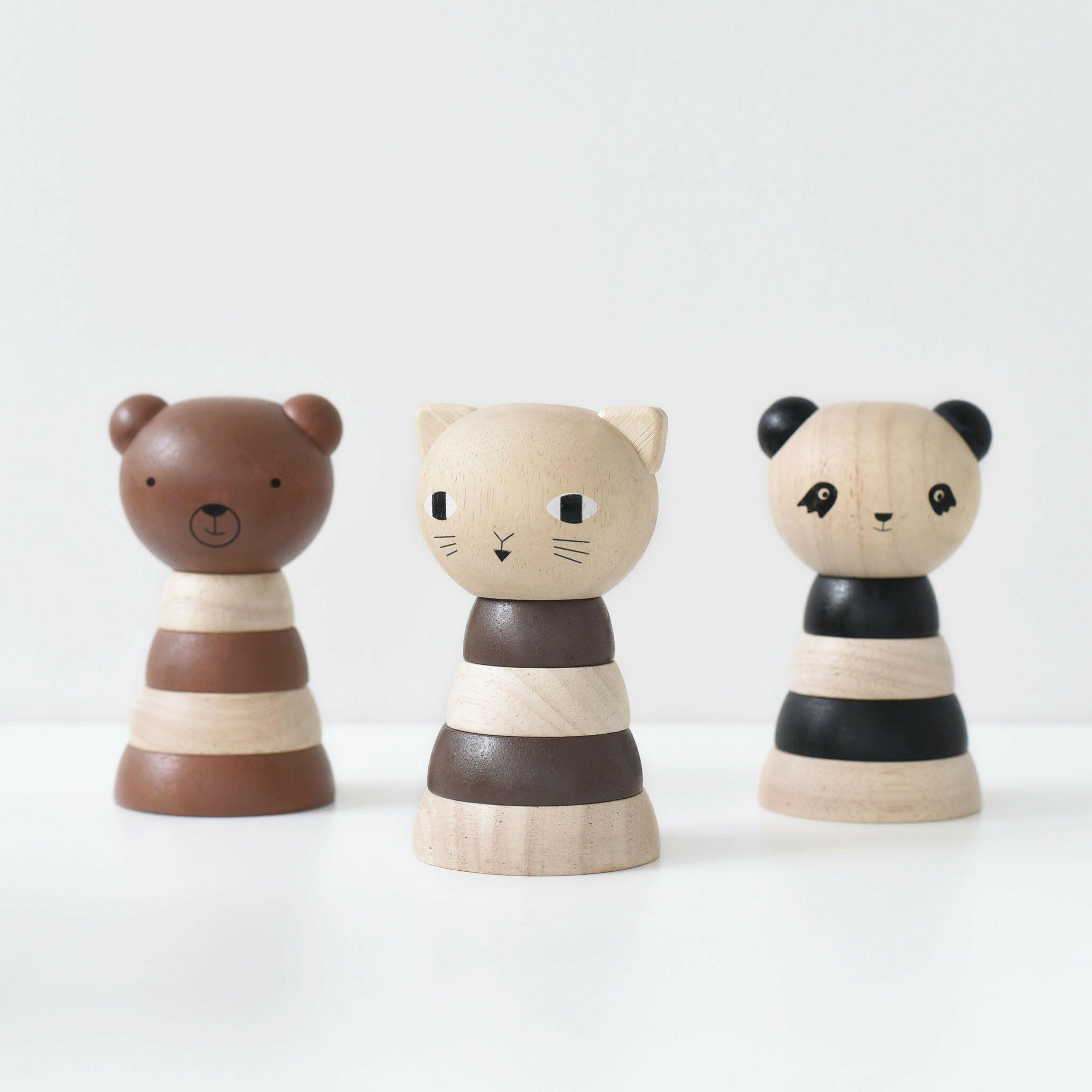 Wood Stacker - Panda Wooden Toys Wee Gallery