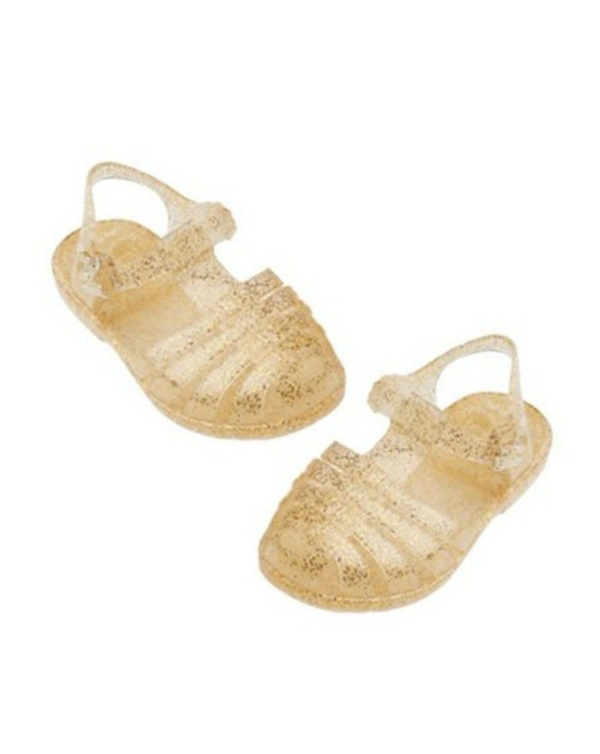 MiniKane Sun Beach Sandals - Gold Glitter Kids Toys Minikane