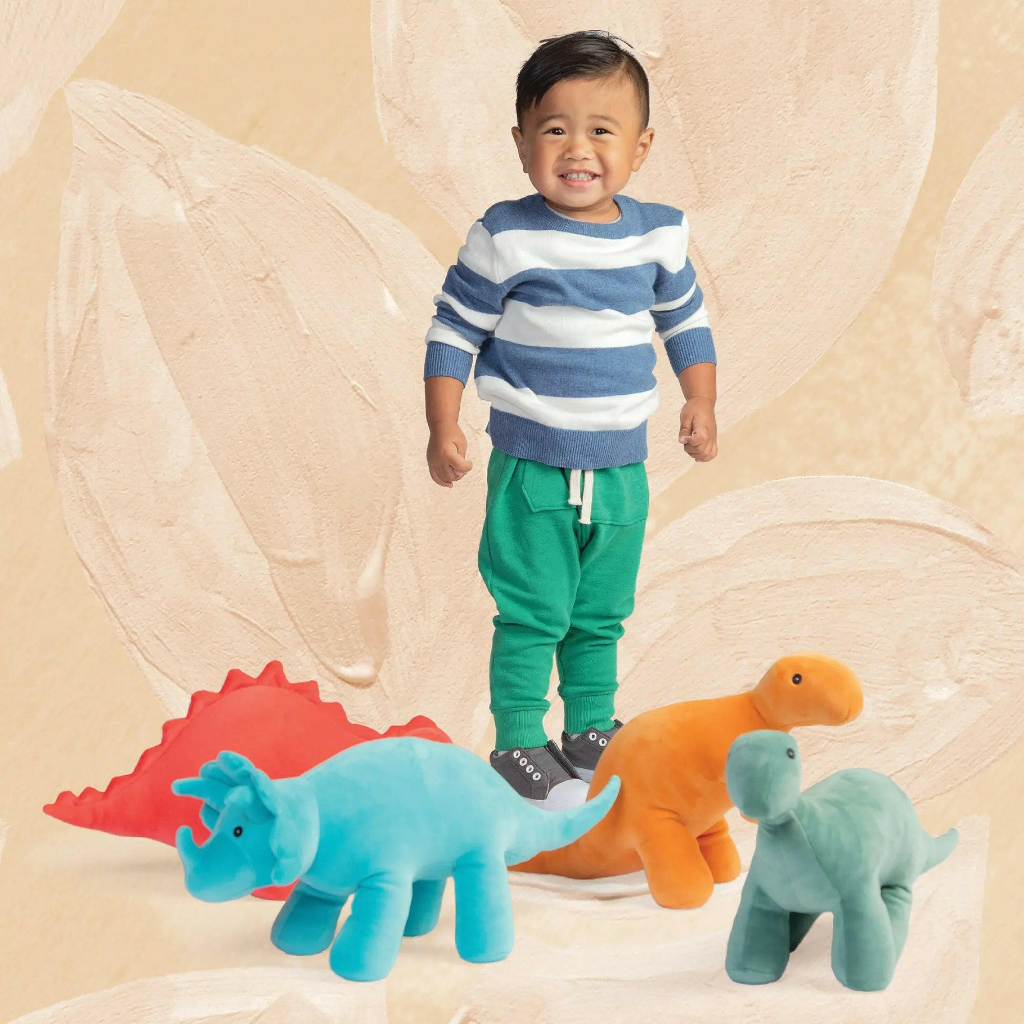 Velveteen Dino Stomper Brontosaurus by Manhattan Toy Manhattan Toy