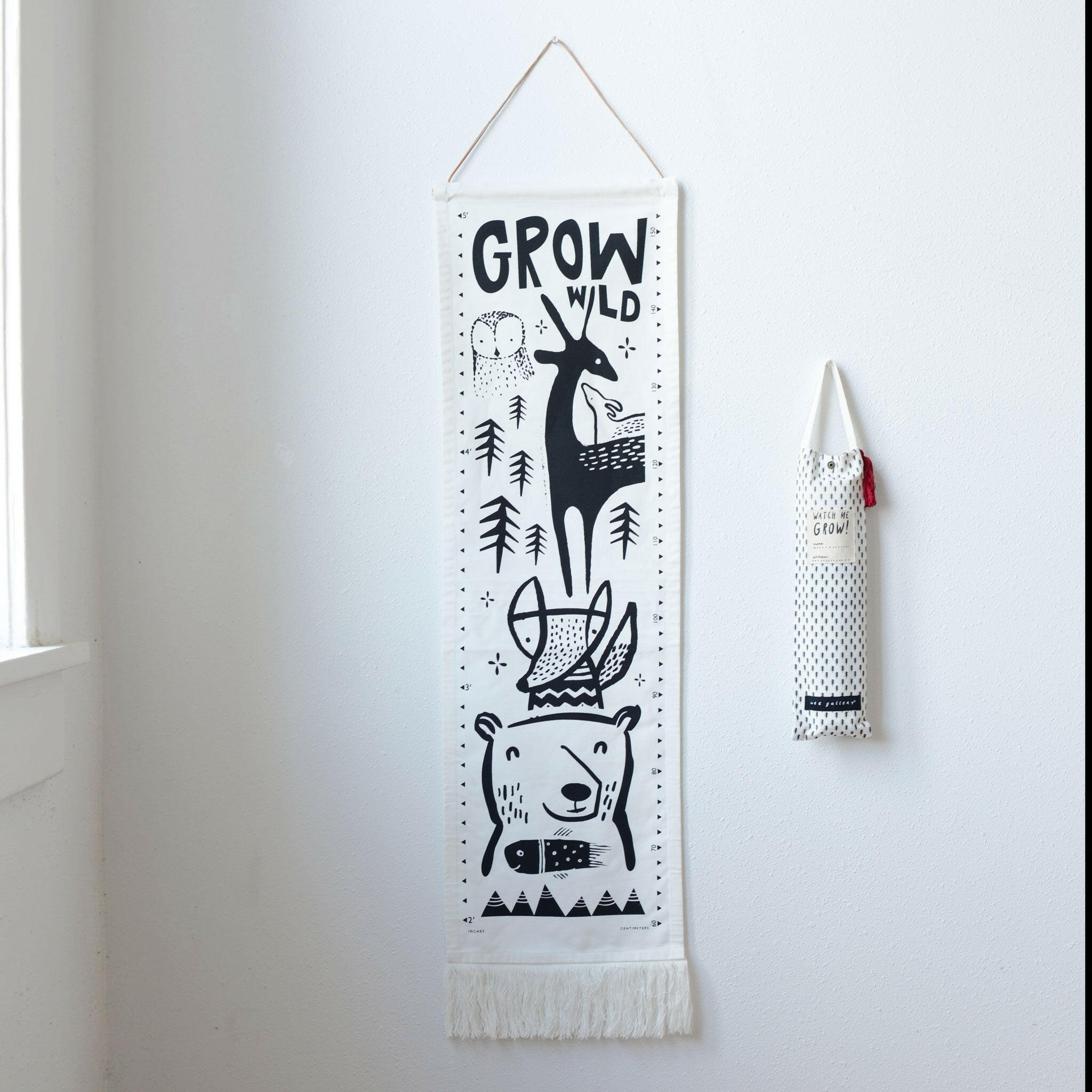 Canvas Growth Chart - Woodland Decor Wee Gallery
