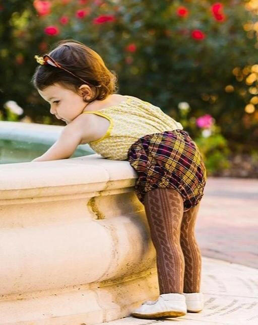 Chocolate Cable Knit Tights Tights Little Stocking Co