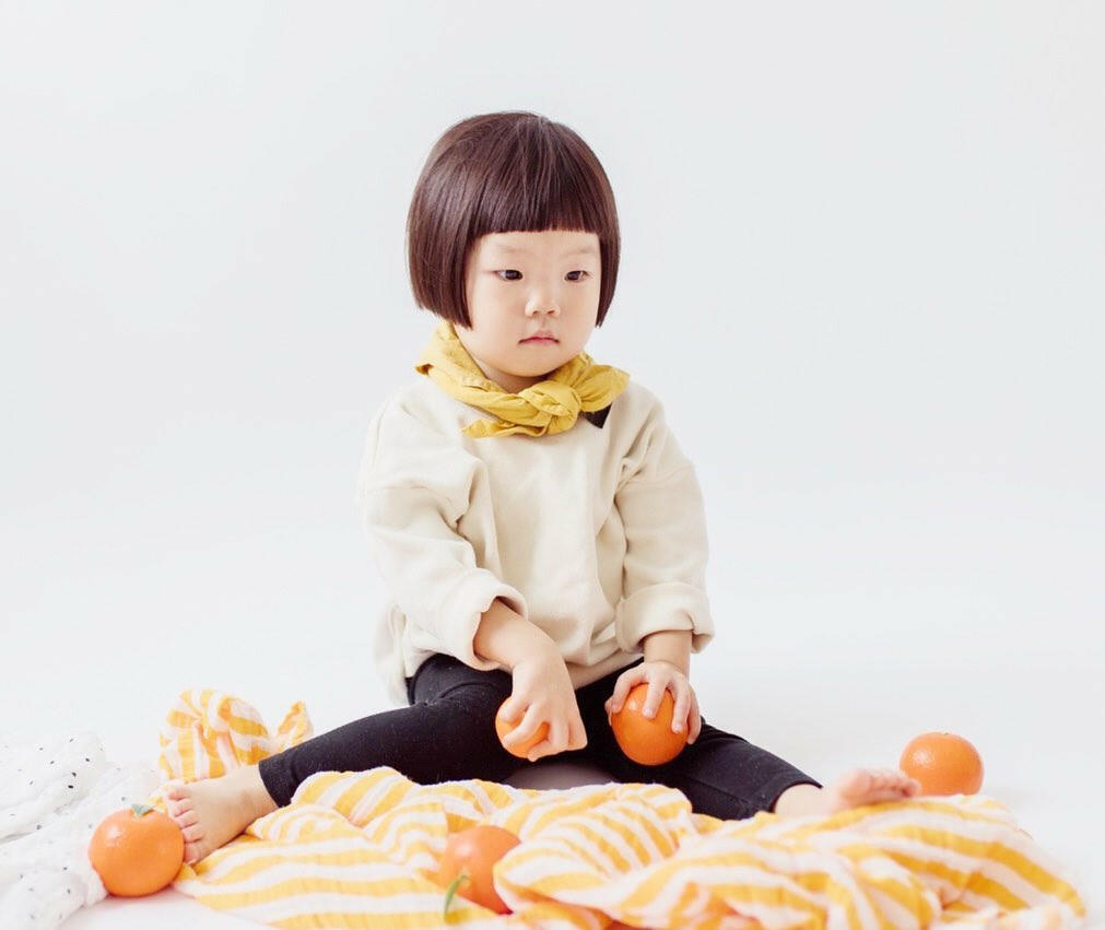 Citrus Stripe Baby Swaddle Baby Essentials Clementine Kids