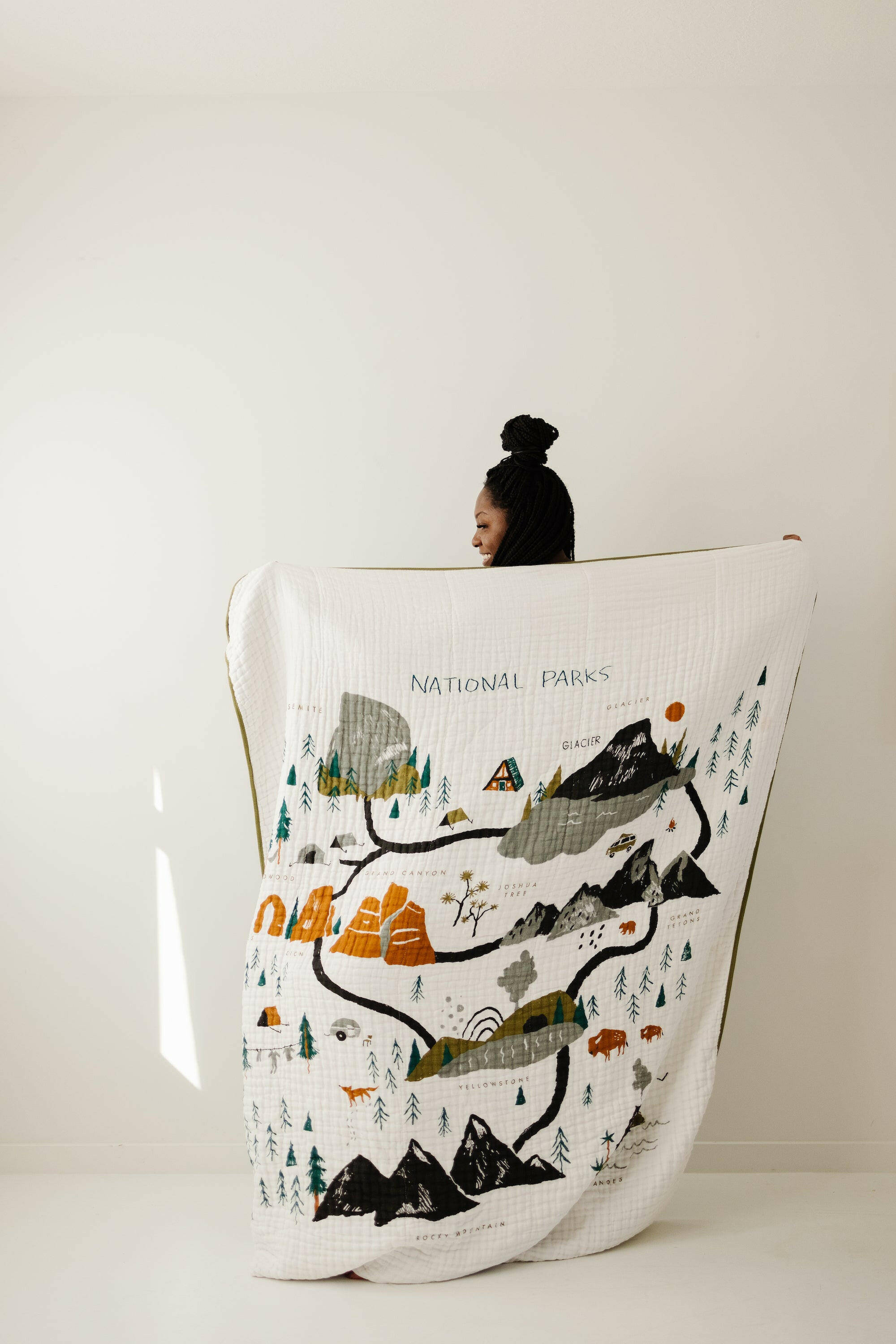 Large National Parks Throw Blanket Quilts Clementine Kids