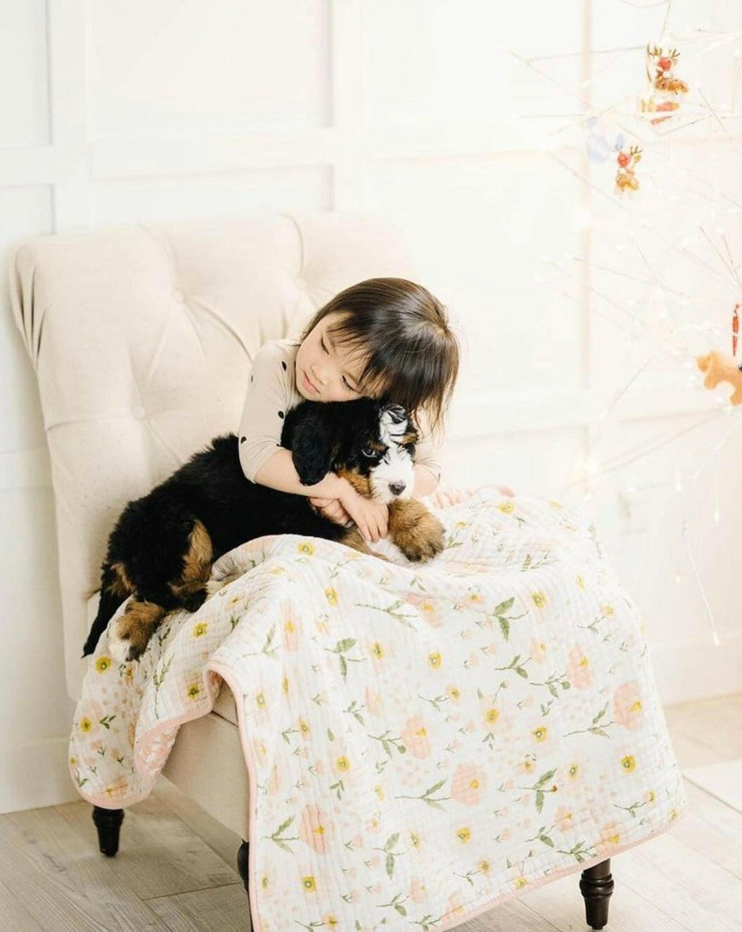 Blush Bloom Reversible Quilt Baby Essentials Clementine Kids